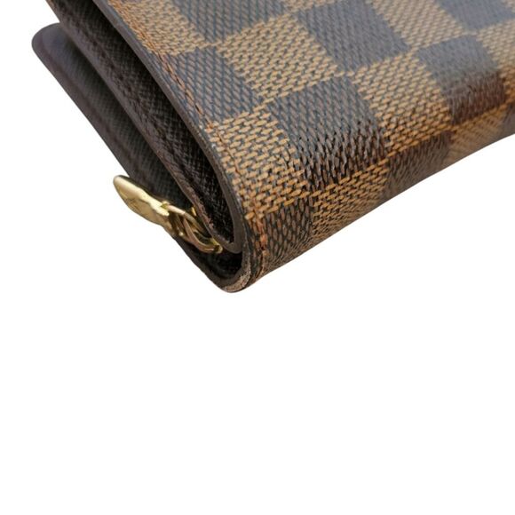 LOUIS VUITTON Compact Zipper Wallet Damier  Ebene Bifold Wallet - Picture 4 of 14
